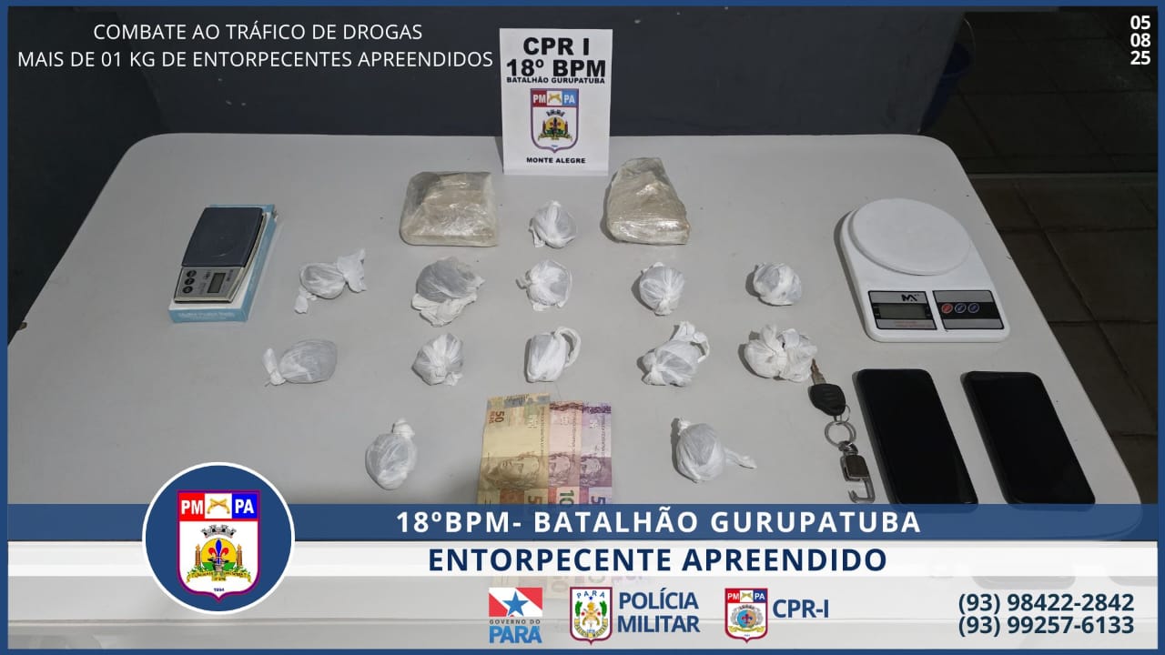 POLÍCIA Militar DESARTICULA PONTO DE DISTRIBUIÇÃO DE ENTORPECENTE EM MONTE ALEGRE!